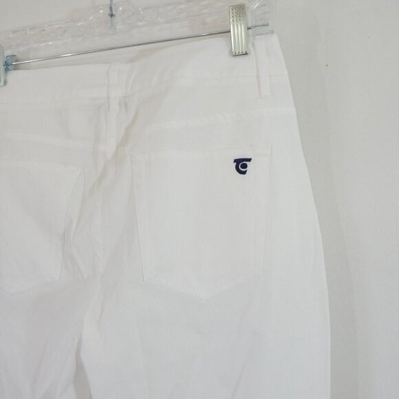 TRETORN pants cropped ankle golf sports slim cuffed sporty athletic white 8 - Picture 8 of 10